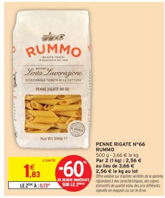 PENNE RIGATE N°66 RUMMO