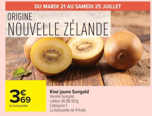 Kiwi jaune Sungold