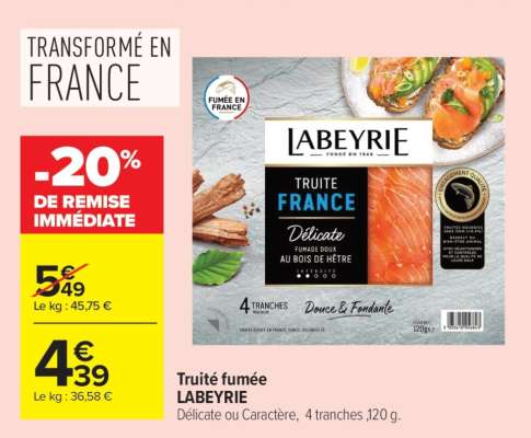 TRUITE FUMÉE "LABEYRIE"