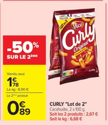 CURLY "Lot de 2"
