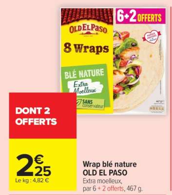 Wrap blé nature OLD EL PASO