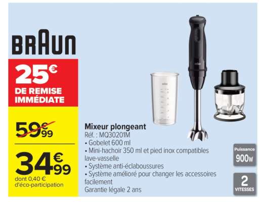 Mixeur plongeant