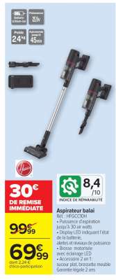 Aspirateur Balai