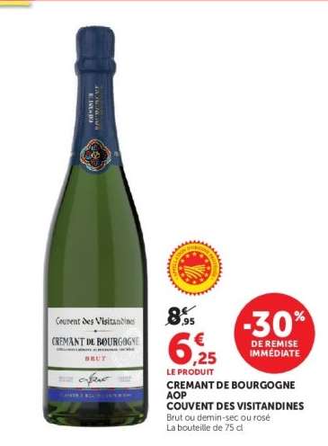 CREMANT DE BOURGOGNE AOP COUVENT DES VISITANDINES
