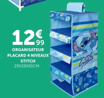 ORGANISATEUR PLACARD 4 NIVEAUX STITCH