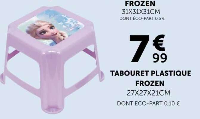 TABOURET PLASTIQUE FROZEN