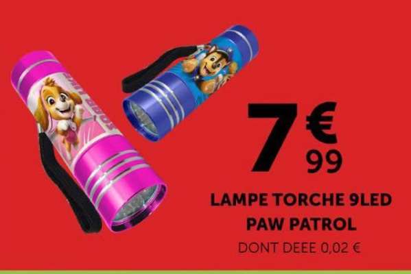 LAMPE TORCHE 9LED PAW PATROL