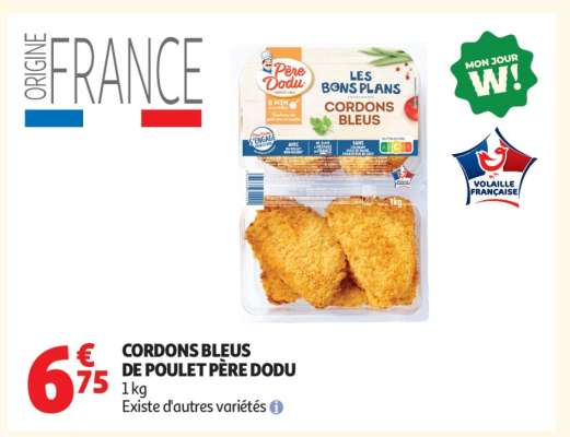 CORDONS BLEUS DE POULET 'PÈRE DODU'