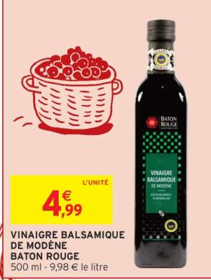 VINAIGRE BALSAMIQUE DE MODÈNE BATON ROUGE