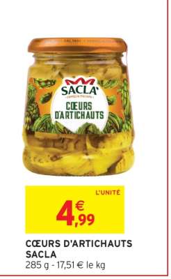 CŒURS D'ARTICHAUTS SACLA