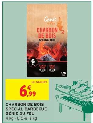 CHARBON DE BOIS SPÉCIAL BARBECUE GÉNIE DU FEU