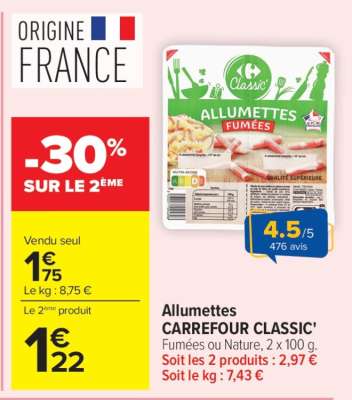 ALLUMETTES CARREFOUR CLASSIC