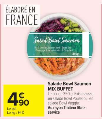 Salade Bowl Saumon MIX BUFFET