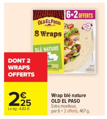 Wrap blé nature OLD EL PASO