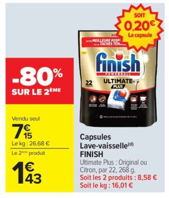 Capsules Lave-vaisselle FINISH