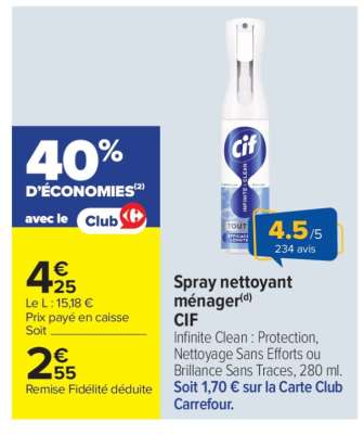 SPRAY NETTOYANT MÉNAGER “CIF”