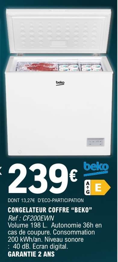 CONGELATEUR COFFRE “BEKO”