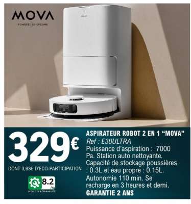 Aspirateur Robot 2 en 1 "MOVA"