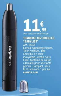 TONDEUSE NEZ OREILLES "BABYLISS"