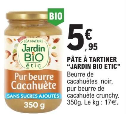 PÂTE À TARTINER “JARDIN BIO ETIC”