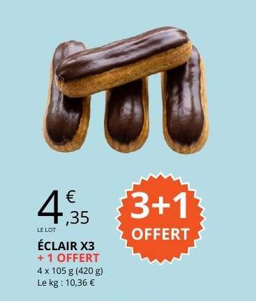 ÉCLAIR X3 + 1 OFFERT