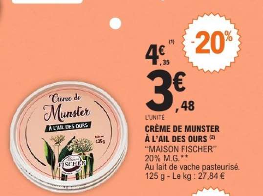 CRÈME DE MUNSTER À L'AIL DES OURS