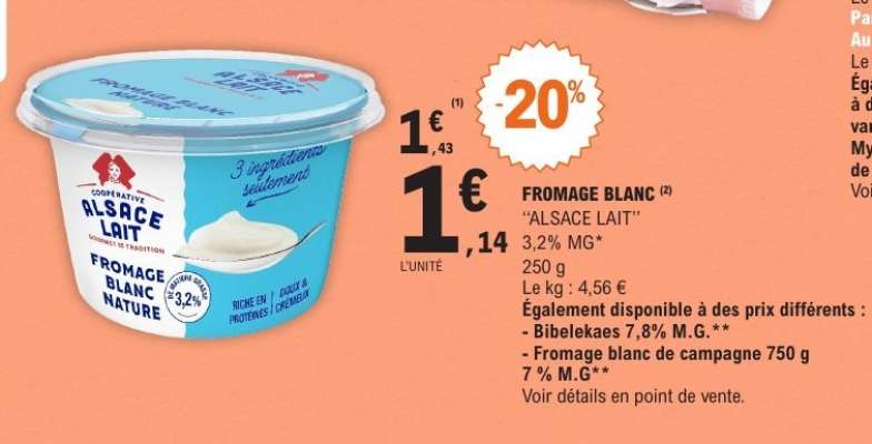Fromage Blanc Alsace Lait