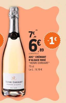AOC* CRÉMANT D'ALSACE ROSÉ "HENRI ERHHART"