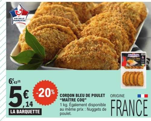 Cordon Bleu de Poulet 'Maître Coq'