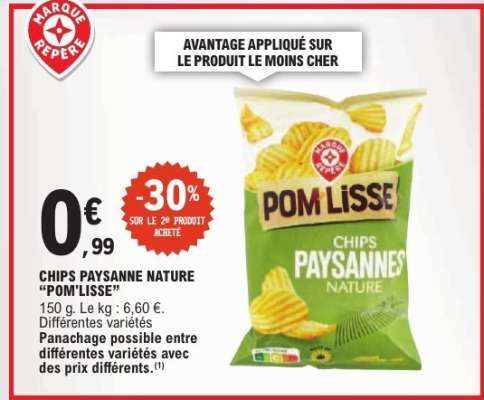 CHIPS PAYSANNE NATURE 'POM'LISSE'