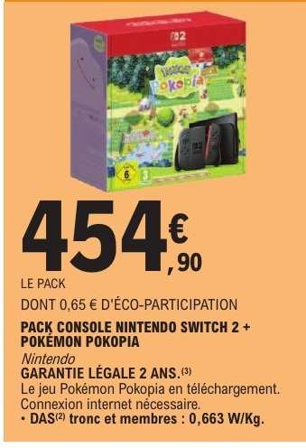 PACK CONSOLE NINTENDO SWITCH 2 + POKEMON POKOPIA
