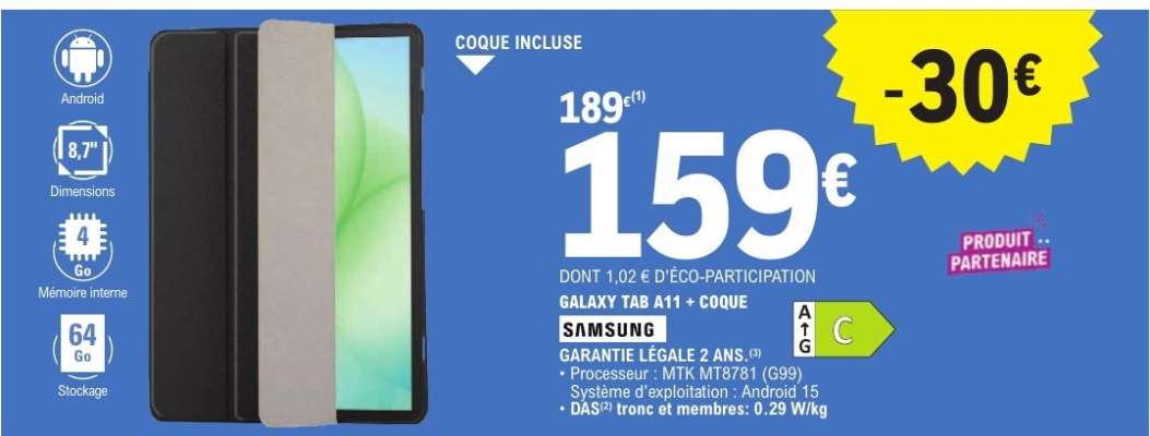 GALAXY TAB A11 + COQUE