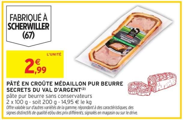 PÂTÉ EN CROÛTE MÉDAILLON PUR BEURRE SECRETS DU VAL D'ARGENT