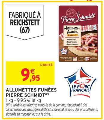 ALLUMETTES FUMEES PIERRE SCHMIDT