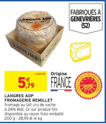 LANGRES AOP FROMAGERIE REMILLET