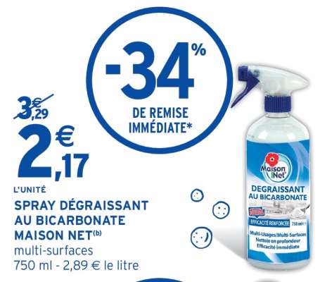 SPRAY DÉGRAISSANT AU BICARBONATE MAISON NET