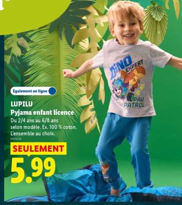 LUPILU Pyjama enfant licence