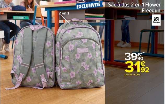 Sac à dos 2 en 1 Flower Freegun