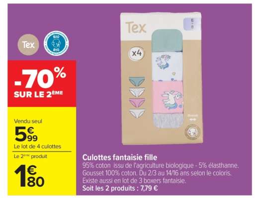 Culottes fantaisie fille