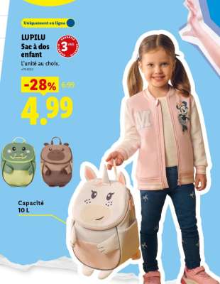 LUPILU Sac à dos enfant