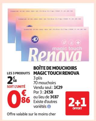 BOÎTE DE MOUCHOIRS MAGIC TOUCH RENOVA