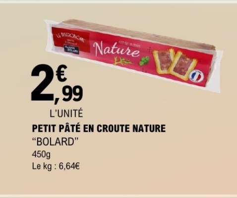 PETIT PÂTÉ EN CROUTE NATURE "BOLARD"