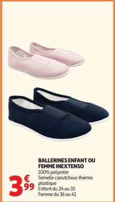 BALLERINES ENFANT OU FEMME INEXTENSO