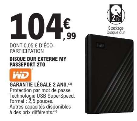 Disque dur externe My passport 2TO