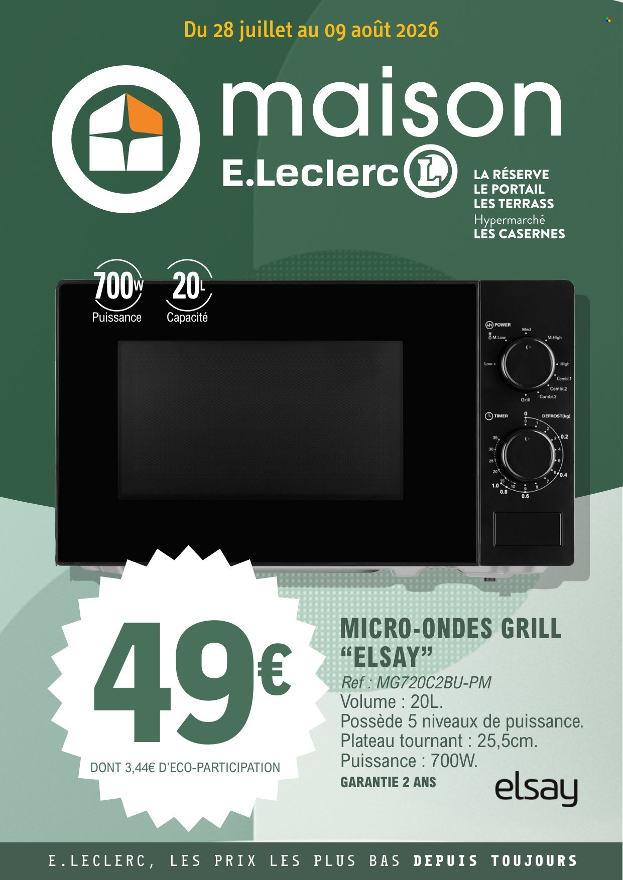 Catalogue E.Leclerc - 28.07.2026 - 09.08.2026. Page 1