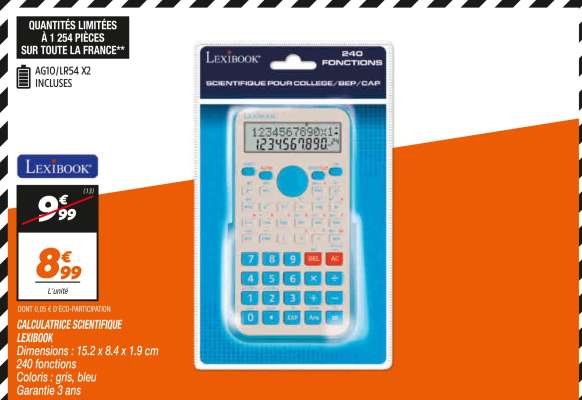 CALCULATRICE SCIENTIFIQUE LEXIBOOK