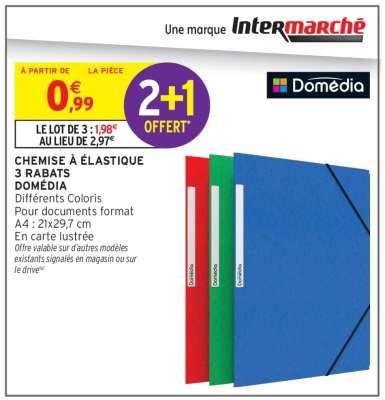 CHEMISE À ÉLASTIQUE 3 RABATS DOMÉDIA
