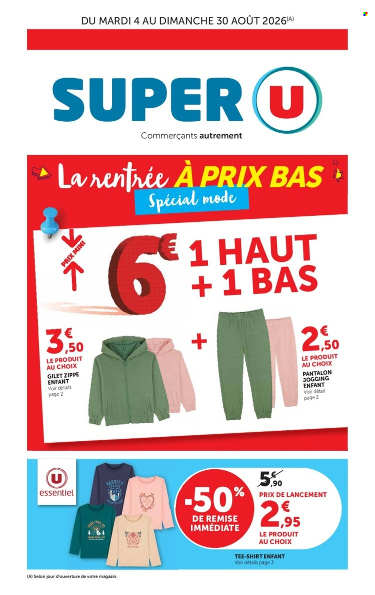 Catalogue SUPER U - 04.08.2026 - 30.08.2026. Page 1