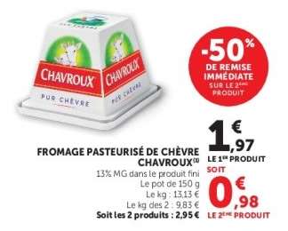 FROMAGE PASTEURISÉ DE CHÈVRE CHAVROUX