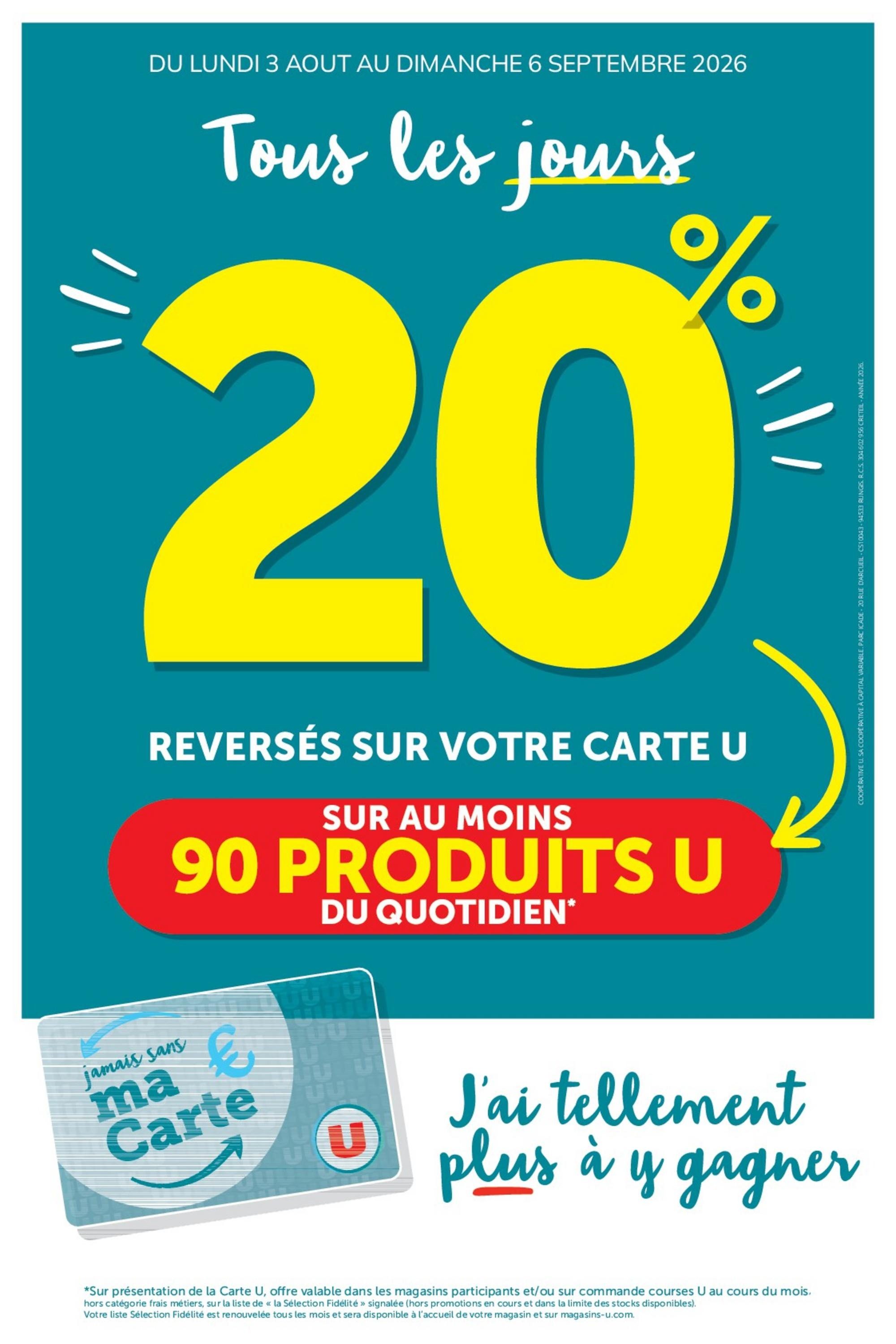 Catalogue Magasins U - 03.08.2026 - 06.09.2026. Page 1